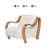 Curva Luxe Accent Chair-Boucle Upholstered with Wood Arms -1434637550-1440418710