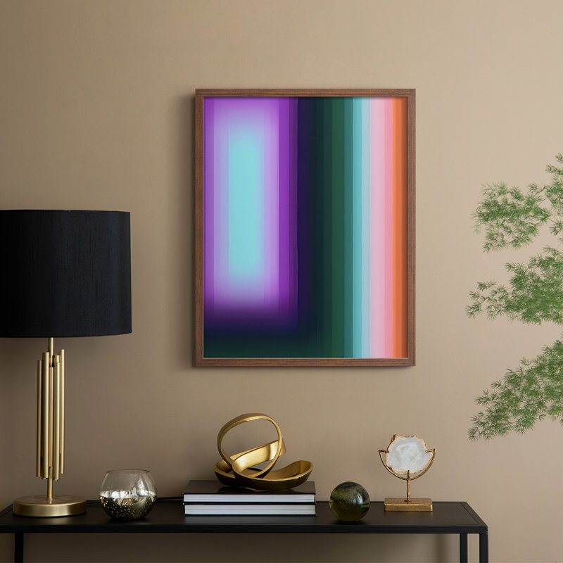 «Glitch Sequence II», reproduction encadrée - bois massif