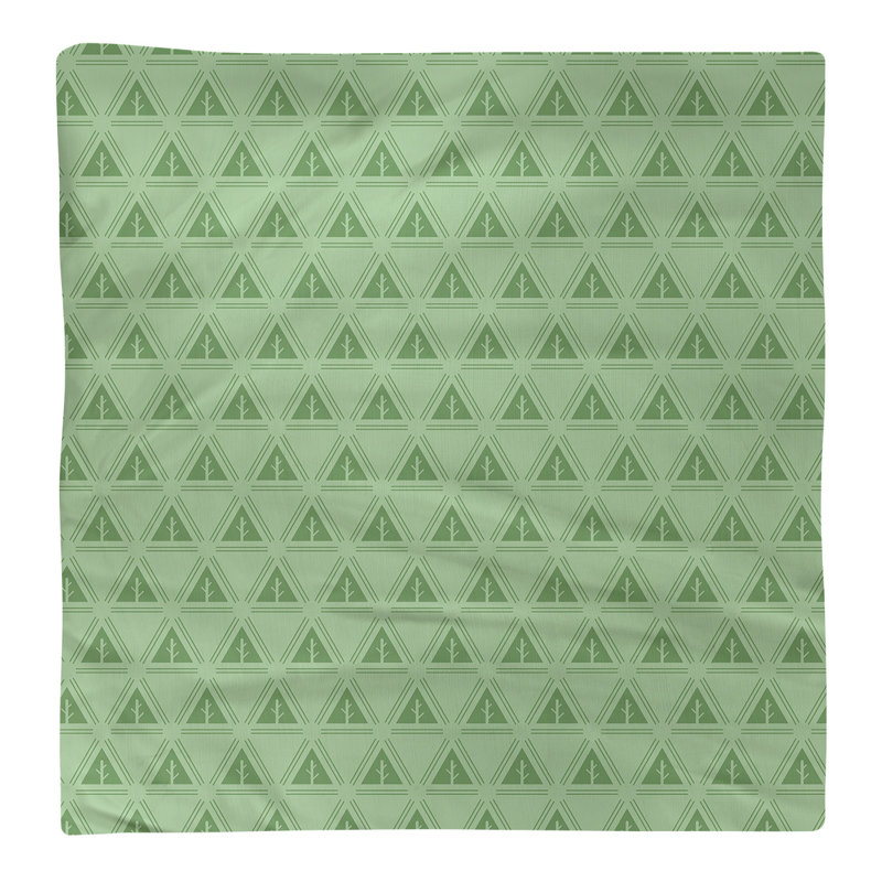 Serviette de coton à arbre minimaliste deux couleurs Barbra, H 0,1 po x l 22 po x P 22 po, Vert clair, Polyester sergé