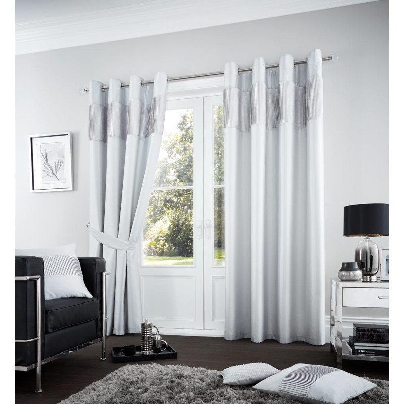 Fuel Room Darkening Curtain Pair, 167 W x 229 D cm, Silver