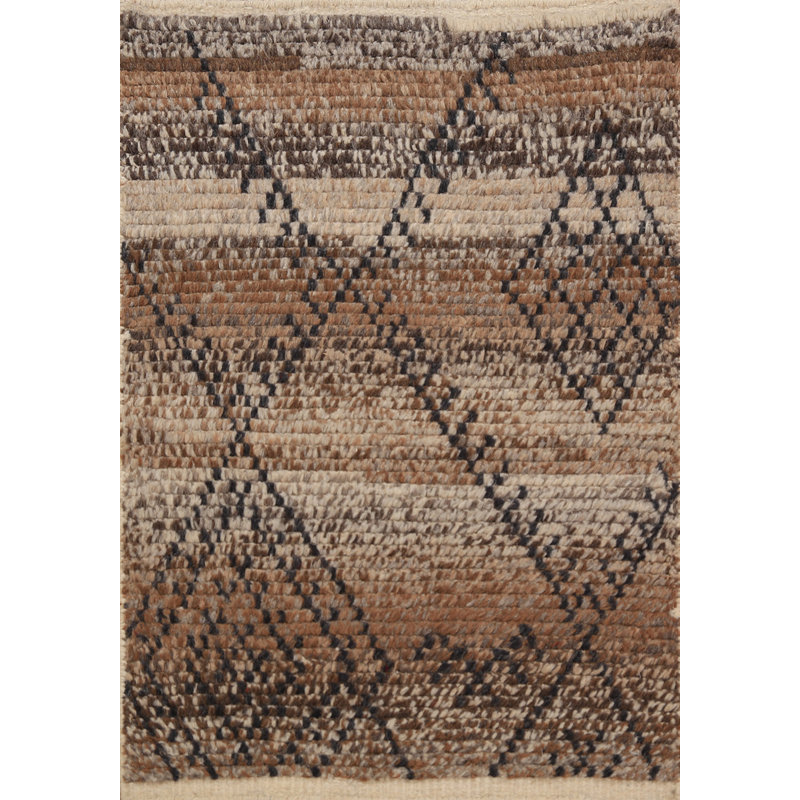 Tapis décoratif oriental fait à la main en laine marocain 2 x 3