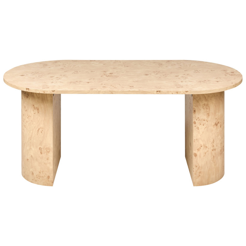 Dining Table ASBURY Burl Effect 180 cm 90 cm