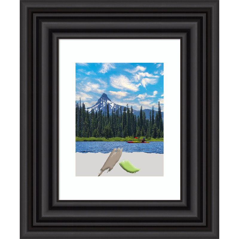 Cyrill Picture Frame with Mat, 11" x 14", Black