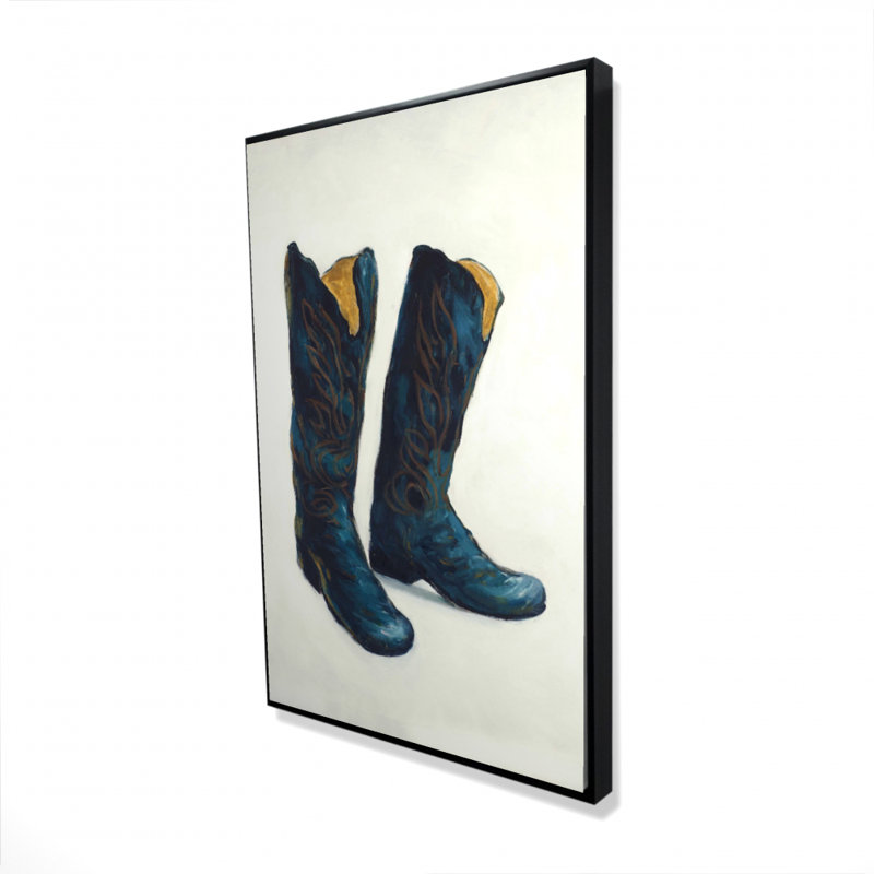 " Leather Cowboy Boots ", 36" H x 24" W