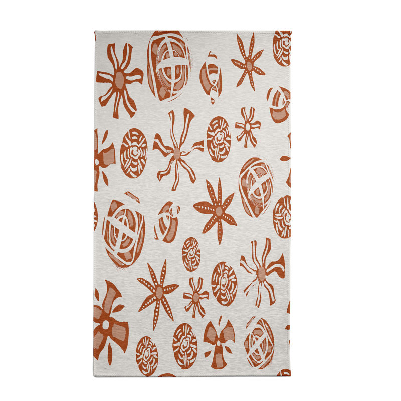 Alcesta Chenille Floral Indoor Rug, Rectangle 4' x 6'