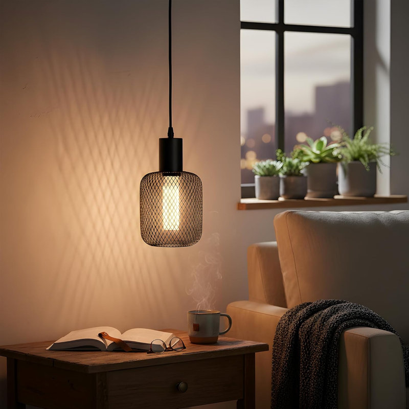 Decorative Light Bulb Rose Gold Metal Cage Cylinder LED E27 Base 5W (Equivalent 50W) Dimmable 2200K Warm White Vintage Edison Home Kitchen Restaurant Lighting - 230V