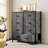 Bedroom Dresser with 8 Drawers Tall Dresser Chest of Drawers Fabric Dresser Modern Dresser-1004223539