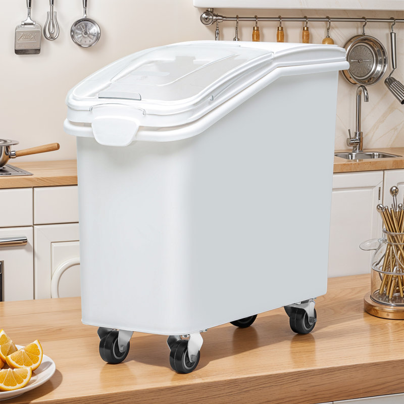 Airtight Rolling Food Storage Container with Transparent Lid & Wide Opening (Commercial Grade PP/PC)