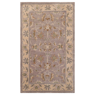 Aubergine Multi Sizes Hand Tufted Abstract Wool Traditional Oriental Area Rug