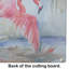 Flamingo Glass Cutting Board Large