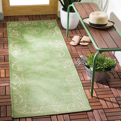 Tapis olive / naturel Davonia