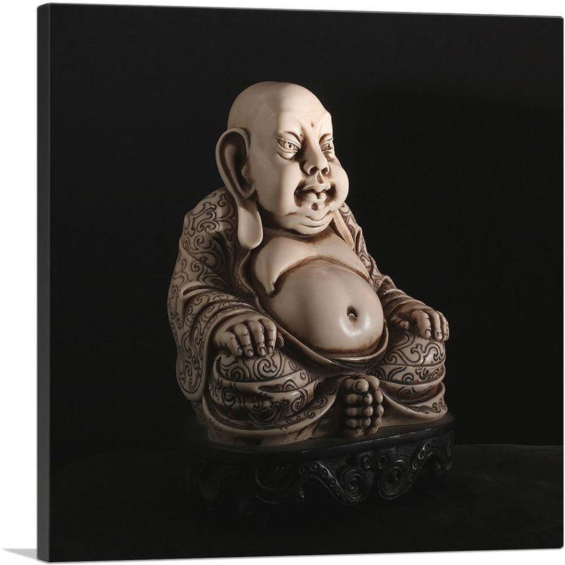 Asian Buddha Home Decor - Reproduction de photo sur toile tendue, H 36 po x l 36 po x P 0,75 po