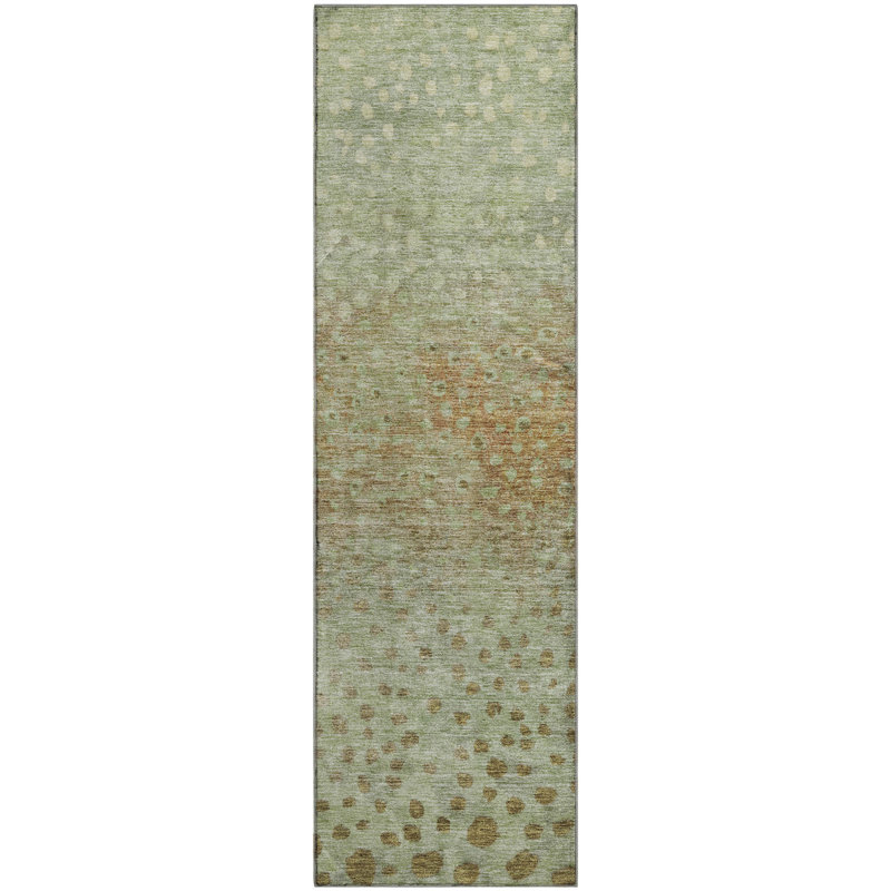 Premium Machine Washable Christina AMF1074 Circles Rug, Runner 2'3" x 7'6"