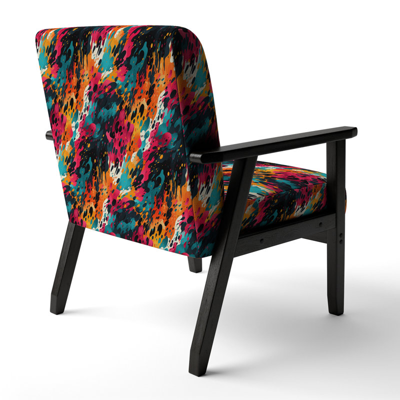 Motif néon captivant - Fauteuil d'appoint rembourré moderne et contemporain