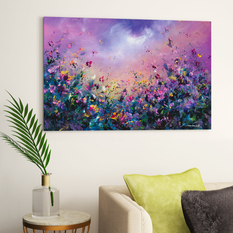 Rainbow Meadow by Jaanika Talts - Wrapped Canvas Painting, 66.04 cm H x 45.72 cm W x 3.175 cm D