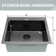 MON 25" L x 22" W Drop-in Deep Laundey Utility Sink Stainless Steel