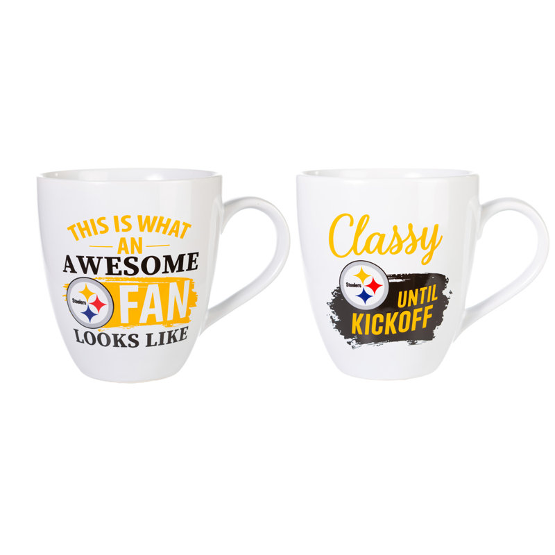 Ensemble de 2 tasses à café NFL, Pittsburgh Steelers
