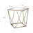 Square End Table With Metal Base