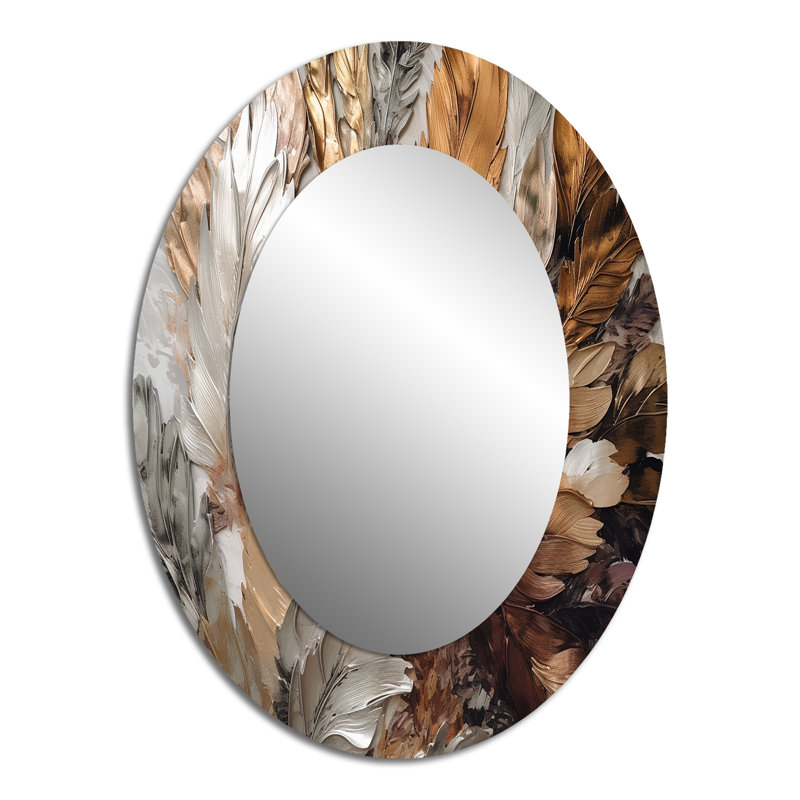 Miroir mural ovale doré, 40 po x 30 po