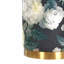 40.6cm Wide Velvet Round Floral Standard Ottoman