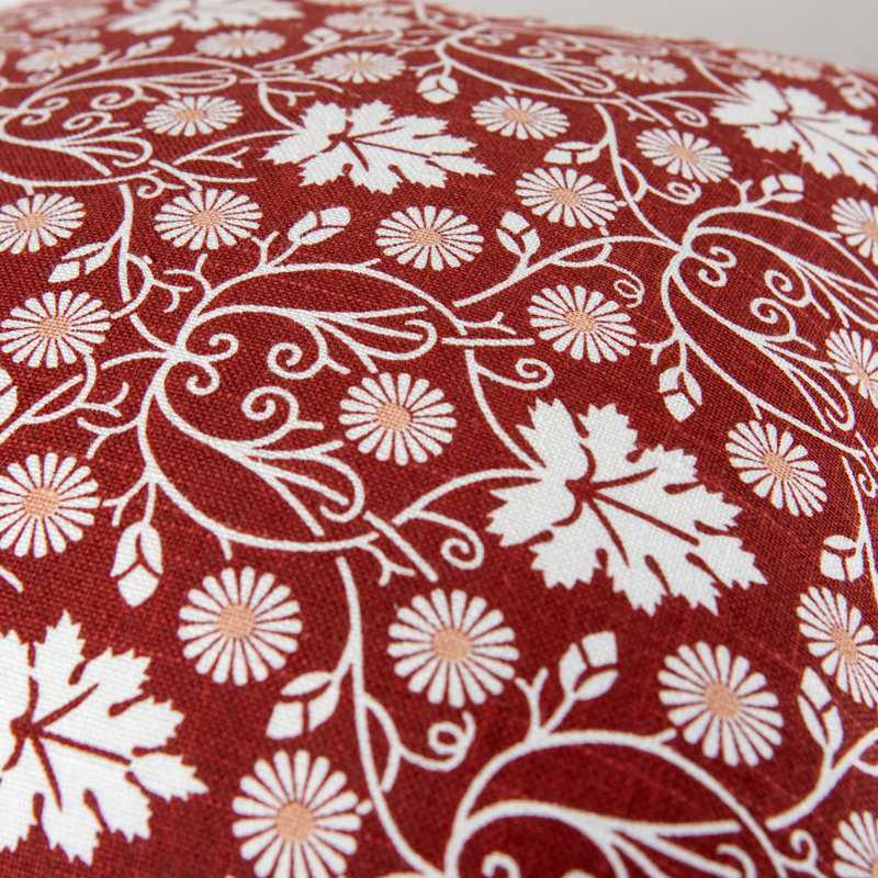 100% Cotton Throw Pillow, Rust, Down Alternative