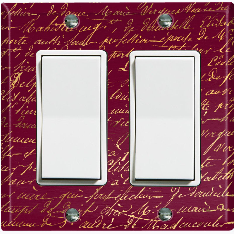 Patterned 2 - Gang Toggle Light Switch Standard Wall Plate