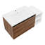 Meuble-lavabo mural peu encombrant avec lavabo en résine intégré et rangement modulaire-129688713