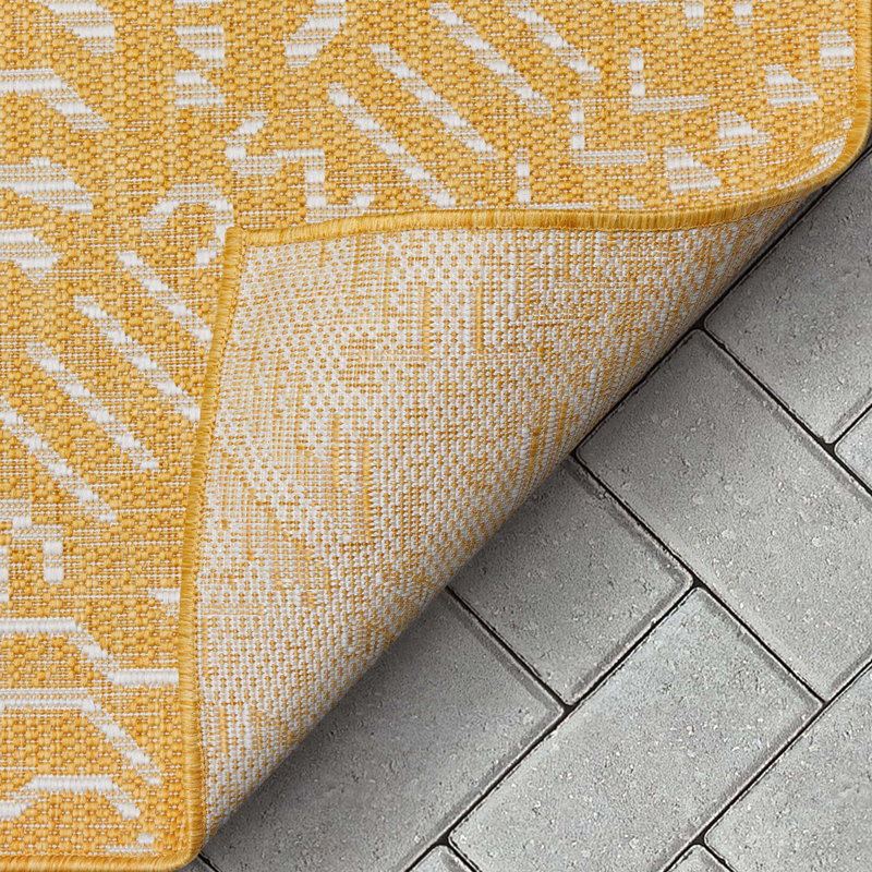 Well Woven Medusa Khalo Geometric Flat-Weave Indoor/Outdoor Area Rug, Runner 80cm x 300cm
