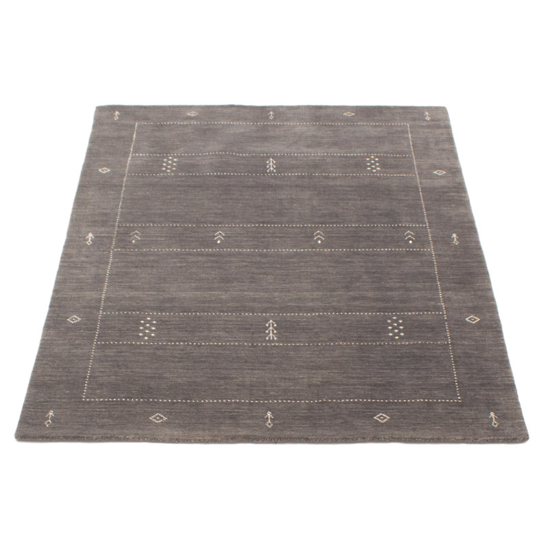 Tapis gris Kashkuli Gabbeh 4 pi 7 po x 6 pi 5 po