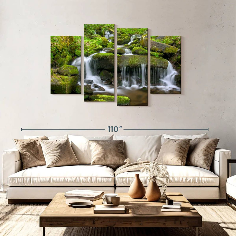 Alvord Mossy Stream Waterfall, 48"H x 75"W
