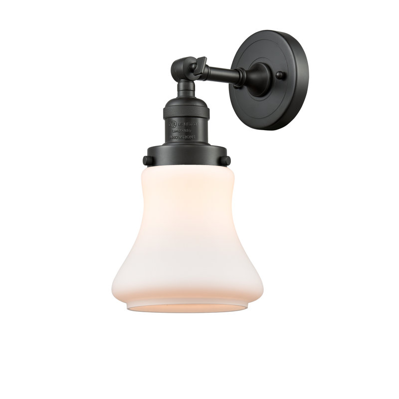 Edda Dimmable Bath Sconce, 6 Watt Vinage LED Bulb, Oil Rubbed Bronze, Matte White