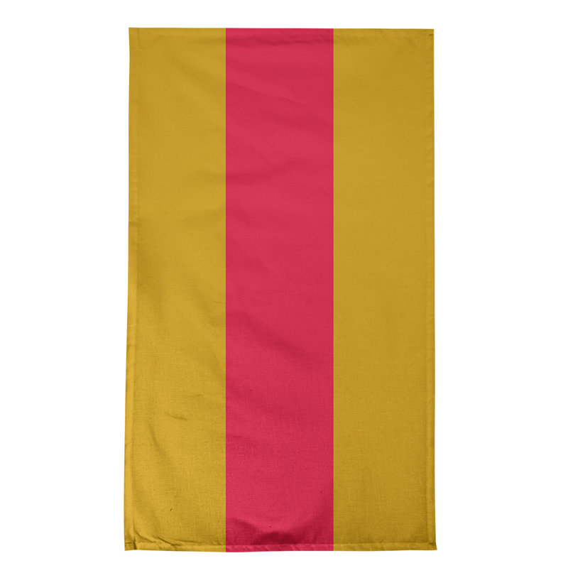 Serviette de thé hockey Anaheim, Or / rouge / or, Sergé de coton