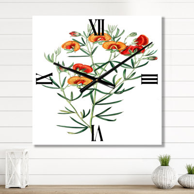 Horloge murale rétro Vintage American Flora