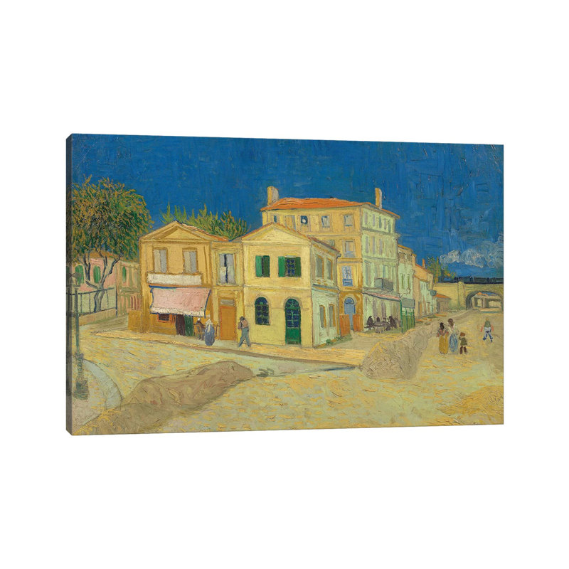 The Yellow House, 1888 by Vincent Van Gogh - Wrapped Canvas Painting, 20.32 cm H x 30.48 cm W