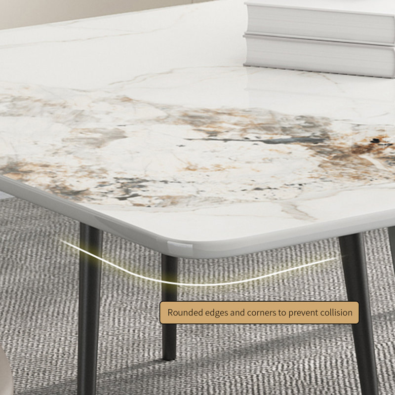 Karikalan Metal Base Dining Table, 35.43" W x 62.99" L
