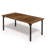 71" Modern Industrial Rectangle Dining Table with Sturdy Metal Legs-1752675737