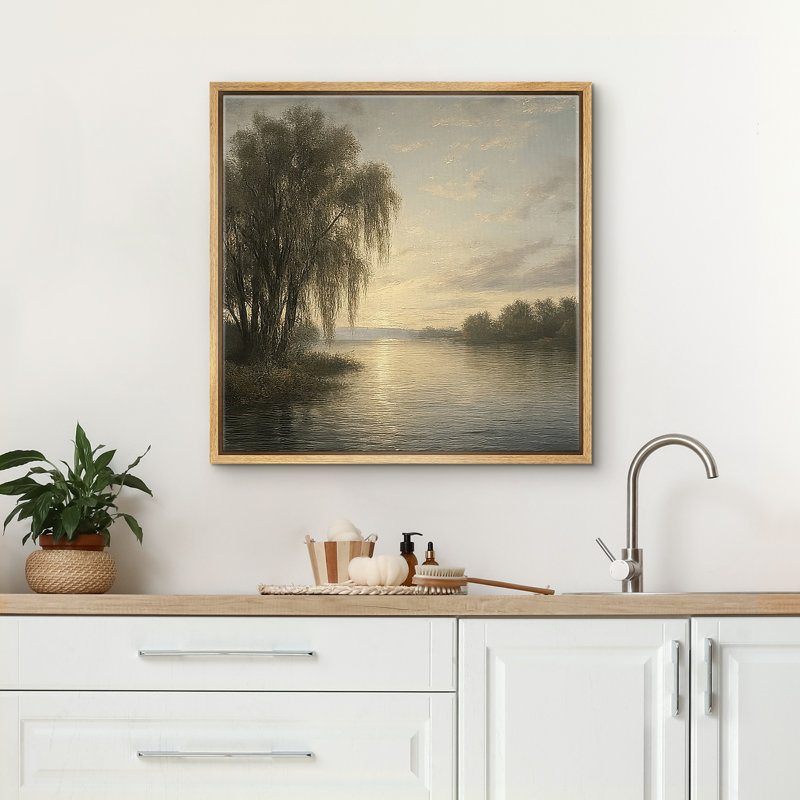 «Wall Art», reproduction d'art encadrée sur toile pour un décor rétro, 16" H x 16" W, Naturel