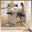 Swivel Upholstered Adjustable Height Bar Stool-1370564129