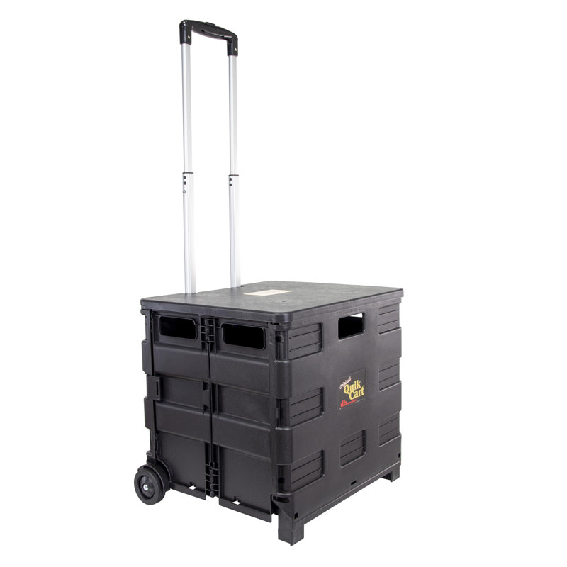 Collapsible Handcart With Retractable Handle, 80 Lbs Capacity, Foldable Storage, Multi-Purpose Utility Cart For Office, Groceries, And Tools