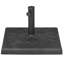 Base de parasol de patio lestée avec boîtier en résine et bouton réglable, 42 lb, noir profond, carré de 20 po