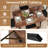 5-Piece Dining Set for 4 47'' Round Kitchen Table 4 Stools w/ Wooden Tabletop