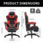 Ebern Designs Adjustable Reclining Ergonomic Faux Leather Swiveling PC & Racing Game Chair with Footrest-1019910879
