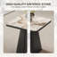 Ensemble de 4 tables de réception carrées en pierre frittée, mobilier de luxe moderne pour les petites entreprises