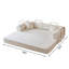 Canapé à compression de 78,8 po, canapé-lit convertible au sol avec accoudoirs de soutien pour dossier, canapé-lit futon confortable, causeuse modulaire Boneless-707956060