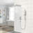 12 Inch Wall Mounted Square Shower System and Handheld Showerhead Set-122006079