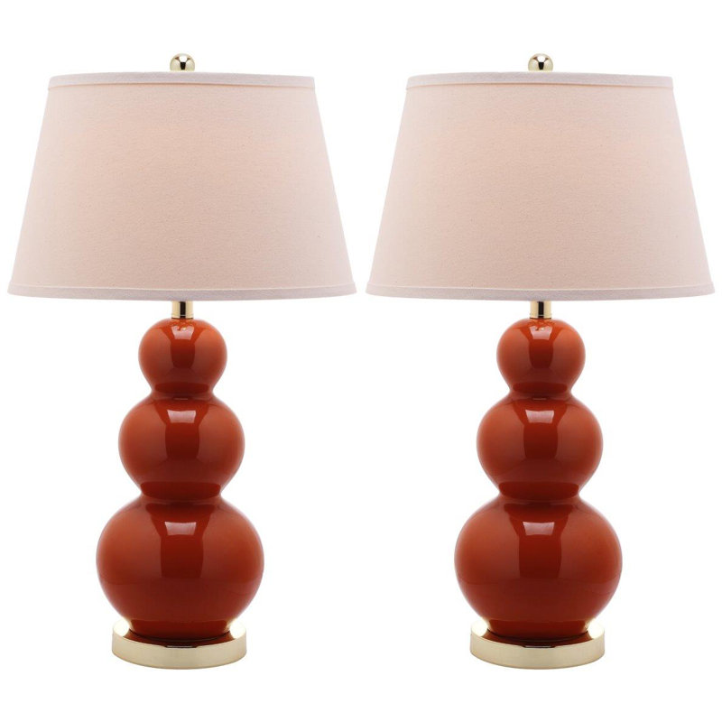Dearious Ceramic Table Lamp, Blood Orange