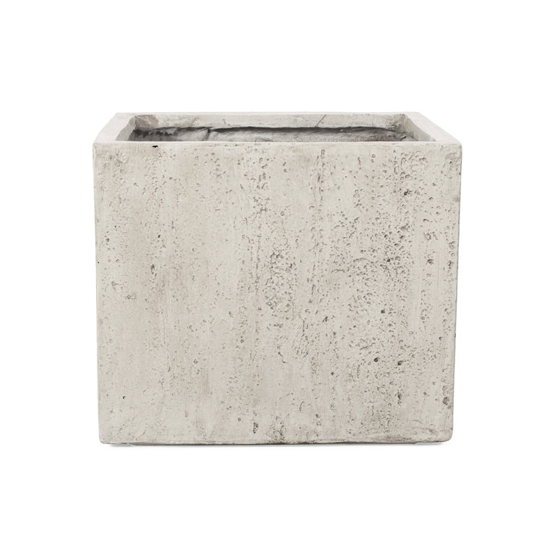 21.15In X 19.3In Lightweight Concrete Front Walkway Decor Planter - Magnesium Oxide Add A Chic Touch To Your 21.5" W 21.15" D 19.3" H Patio Transform Into