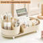 Organisateur de maquillage rotatif à 360 ° avec porte-pinceau - Grand espace de rangement pour cosmétiques pour comptoir de meuble-lavabo, étalage de parfums et de lotions - Design multifonctionnel pour la maison et la salle de bain-370784110