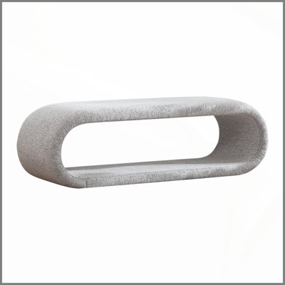 Banc rembourré en chenille de 52,17 po de largeur pour l'extrémité de la chambre à coucher, banc à chaussures moderne pour le vestibule, équipé d'un cadre en fer, d'une salle à manger, d'un salon, d'une chambre à coucher, brun clair
