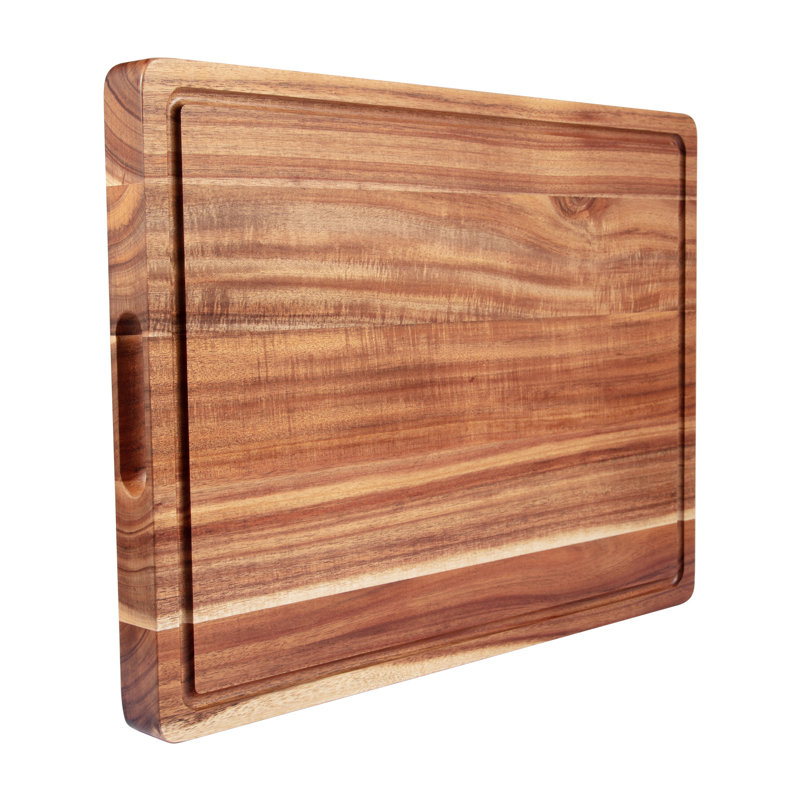 Acacia Wood Cutting Board For Kitchen, Charcuterie Board Cheese Board With Deep Groove, Chopping Board For Meat, Vegetables, Fruit
